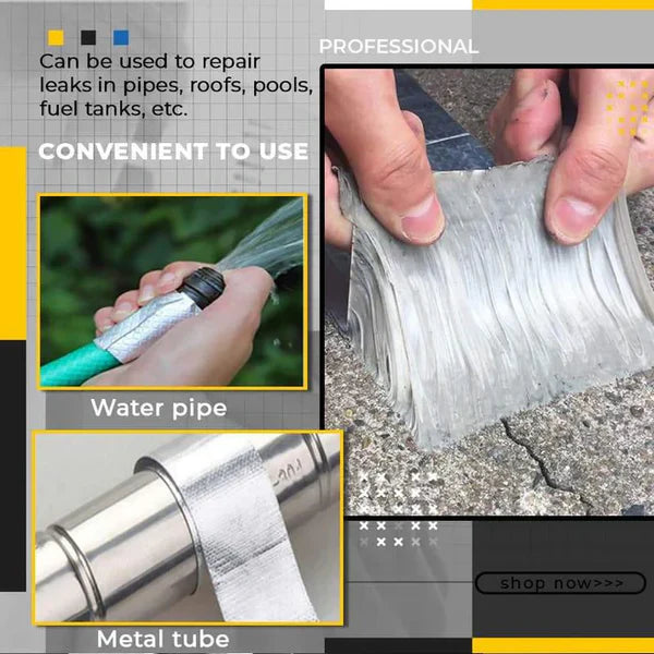 Premium Waterproof Aluminum Butyl Repair Tape – Instant Leak Sealing Tape for Roof, Pipes & Cracks (Strong Self-Adhesive)