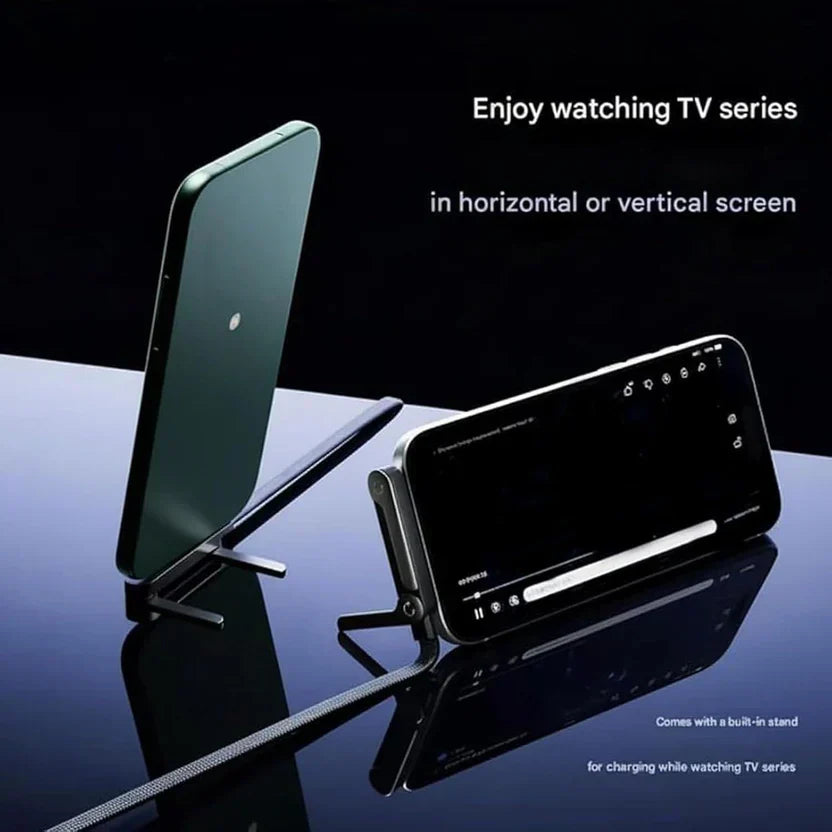 2-IN-1 CHARGING CABLE & FOLDABLE PHONE STAND