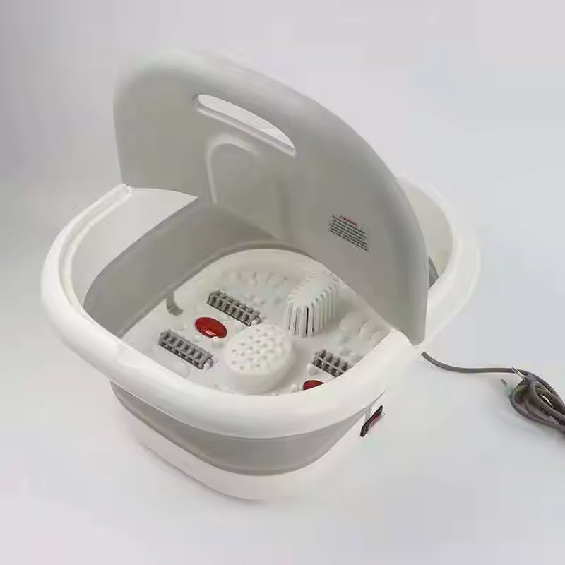 Portable Electric Foldable Foot Soaking Bucket | Collapsible Pedicure Basin Bowl | Spa Bath Foot Massager