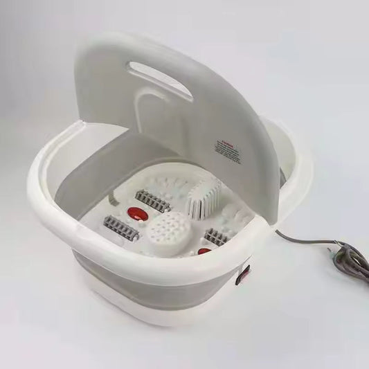 Portable Electric Foldable Foot Soaking Bucket | Collapsible Pedicure Basin Bowl | Spa Bath Foot Massager