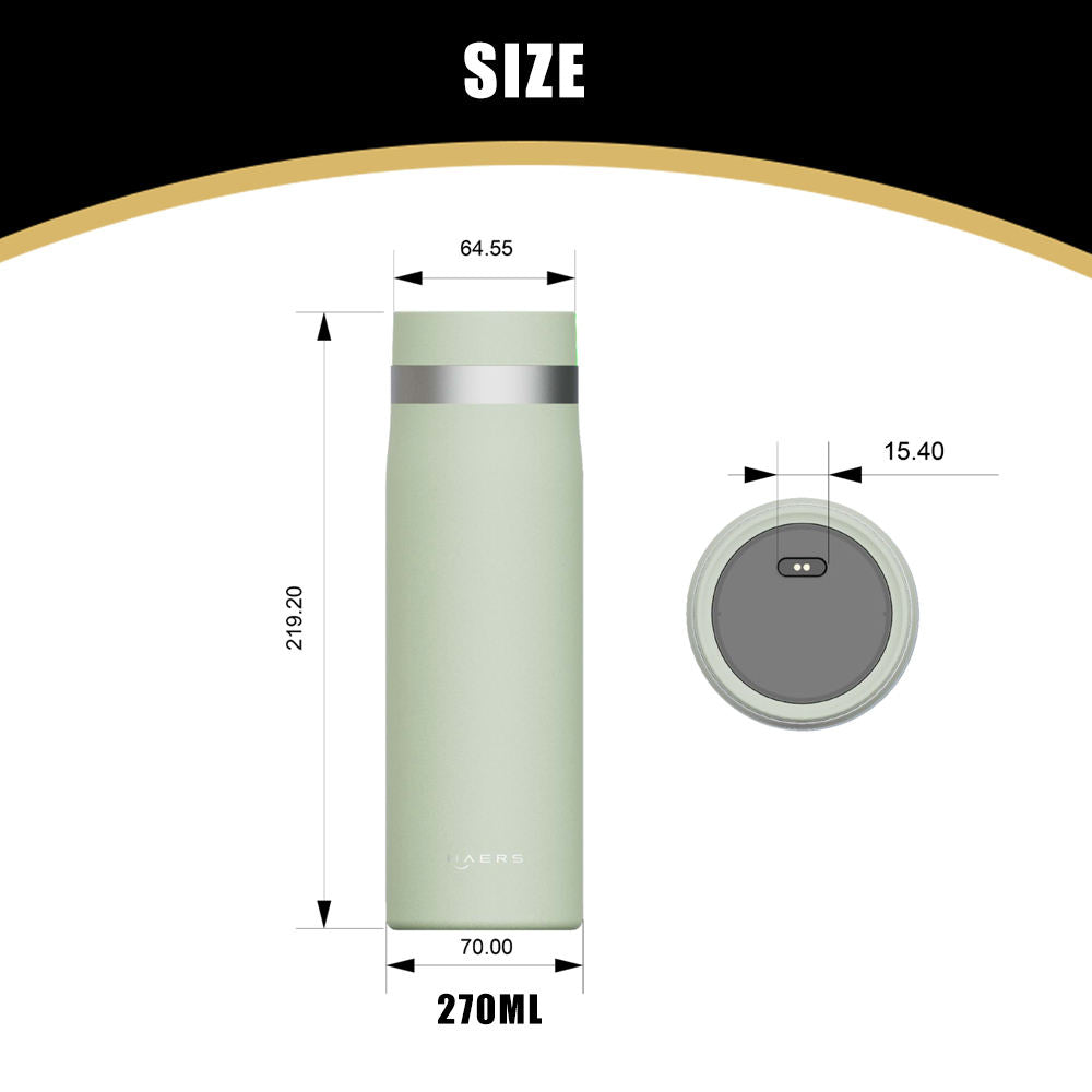 LED Temperature Sensing Water Bottle | Keep Drinks Hot/Cold 12+ Hours  | 500ml Stainless Steel