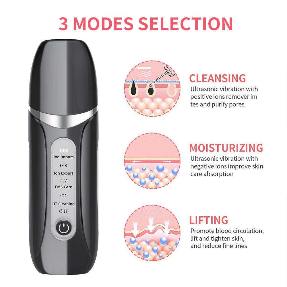 Blackhead Remover Machine | Ultrasonic Face Skin Scrubber | Deep Pore  Cleanser for Glowing Skin