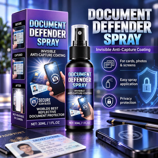 Document Defender Spray – Reflective Privacy Coating for ID Cards & Documents